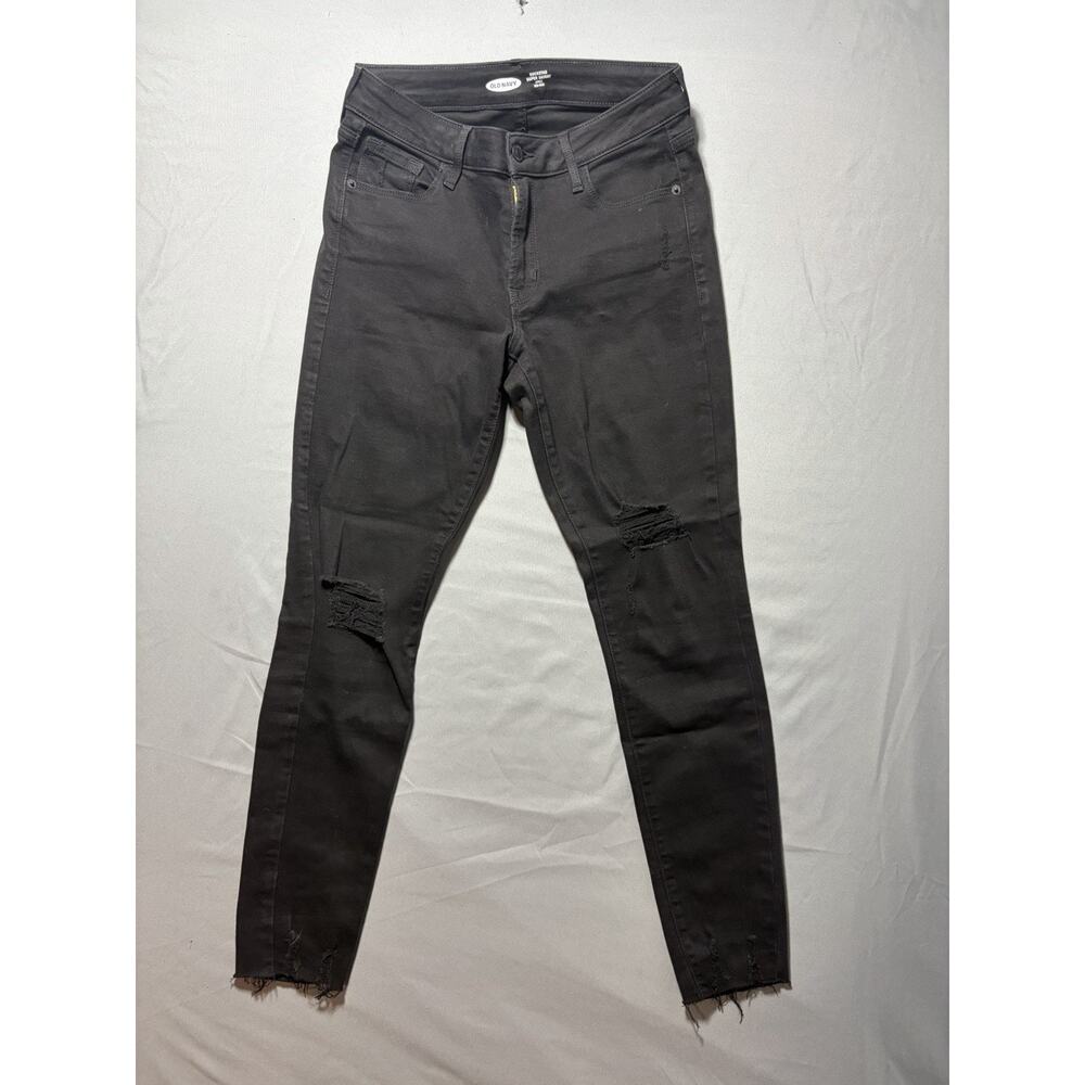 Old Navy Black Ankle Jeans Woman Size 4 Mid Rise